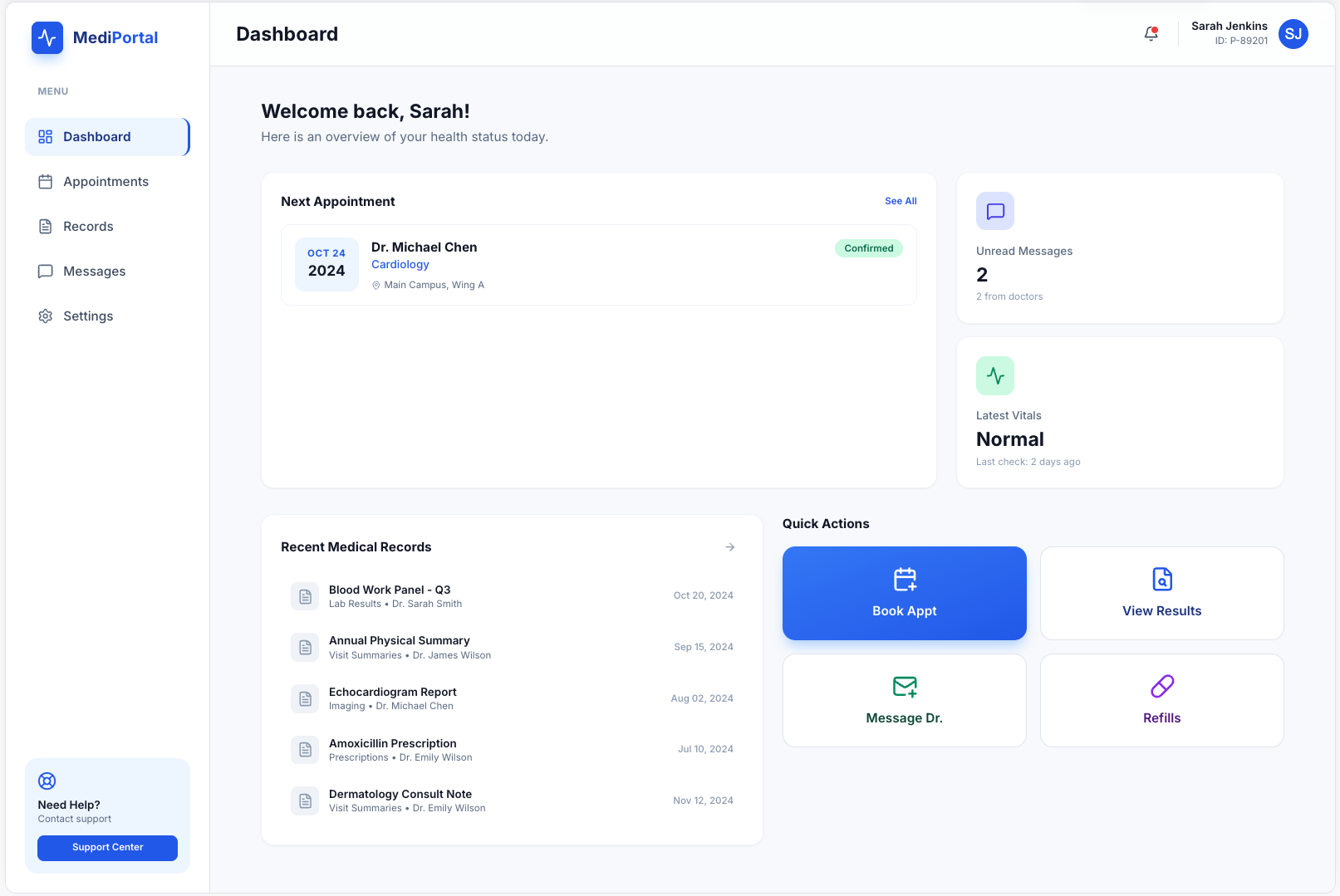 Patient Management Hub - Reflex Template